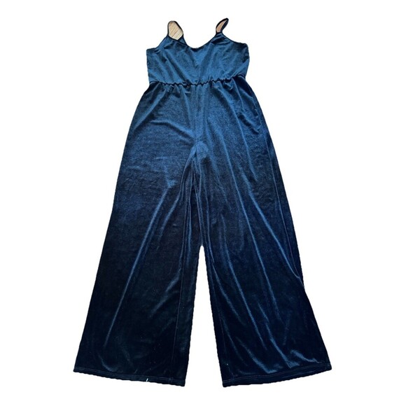 Wild Fable Pants - Wild Fable Women's Black Velvet Velour Velvet Wide Leg Jumpsuit Small Glam Party